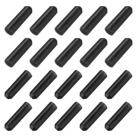 sourcing map 50Pcs Heat Shrink End Cap 8mm ID x 30mm L 2:1 Ratio Waterproof Electrical Wire Wrap Heat Shrink Tubing Caps Lined Sealed for Wire Cable, Black