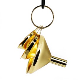 Stainless Steel Funnel, 3 Pack Gold Metal Kitchen Funnel Set, Food Grade Kitchen Gadgets Accessories, Mini Funnels for Filling Bottles, Liquid Transfer, Cooking, Car Oil, Lab Use
