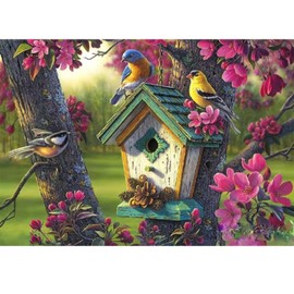 Paifeancodill 5D Diamond Painting Kits for Adults, DIY Diamond Art Gem Painting Kit Full Drill Rhinestone Paintings Canvas Pictures Arts for Home Wall Decoration (Bird in the Forest 12x16 inch)