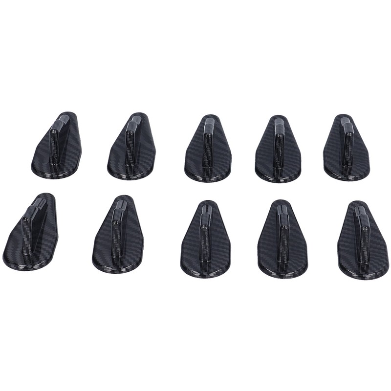 10PCS Shark Fin Kit Spoiler Wing Set with Carbon Fiber