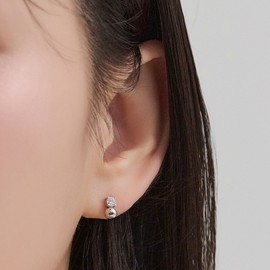 Gold&Deer 14K Goldfield Mini Cubic Ball Point Earrings Rose Gold / 골드앤디어 14K 골드필드 미니 큐빅 볼포인트 귀걸이 로즈골드