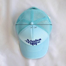 Sorority Shop Delta Delta Delta Baseball Cap - Mesh Trucker-Style Hat, Padded Front Panel and Snap Closure, Tri Delta Gifts for Women Blue