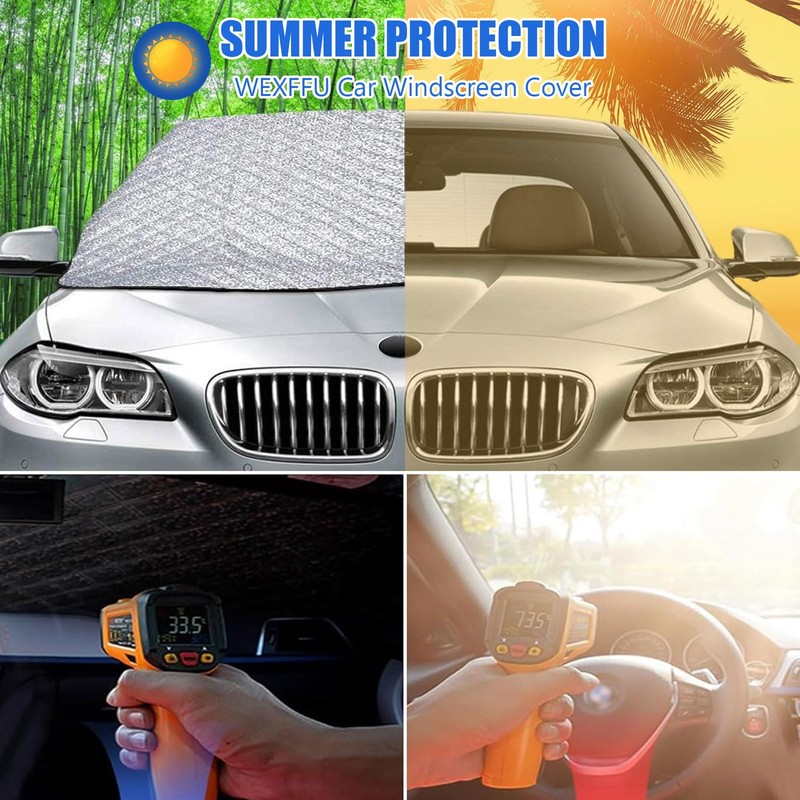 WEXFFU Car Windscreen Cover - Windscreen Covers Frost Car Winter