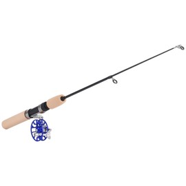 Fishing Rod, 26in Sturdy Comfortable EVA Telescopic Fishing Rod with Reel Set Portable Winter Ice Fishing Reel Fishing Tackle Accessories(Blue)