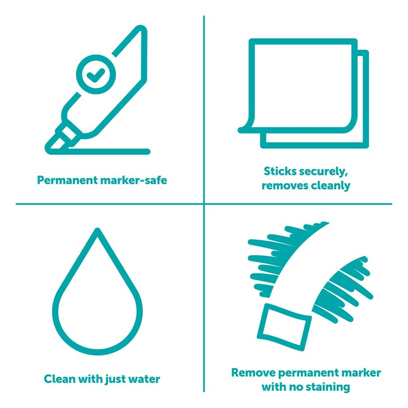 Post-it Flex Write Surface Sheets, 2 Pack, 9.1 x 9.1