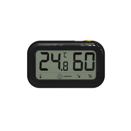 BOMATA KD60 Digital Thermometer, Hygrometer, Temperature Unit Switching, Comfort Display, High and Low Temperature Memory, Black