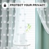 MYSKY HOME Room Darkening Curtains White Sheer Pom Pom Curtains