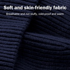 Hebenie Beanie Hats for Men - Winter Hat Thermal Knitted Trawler Beanie Hat Classic Cuffed Warm Hat Gifts for Men Outdoor