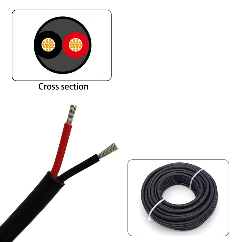 26 Gauge 2 Conductor Tinned Copper Electrical Wire Stranded PVC