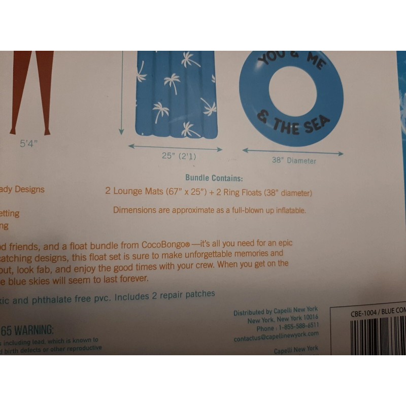 Coco Float set for pool Coco Bongo Luxe pool water