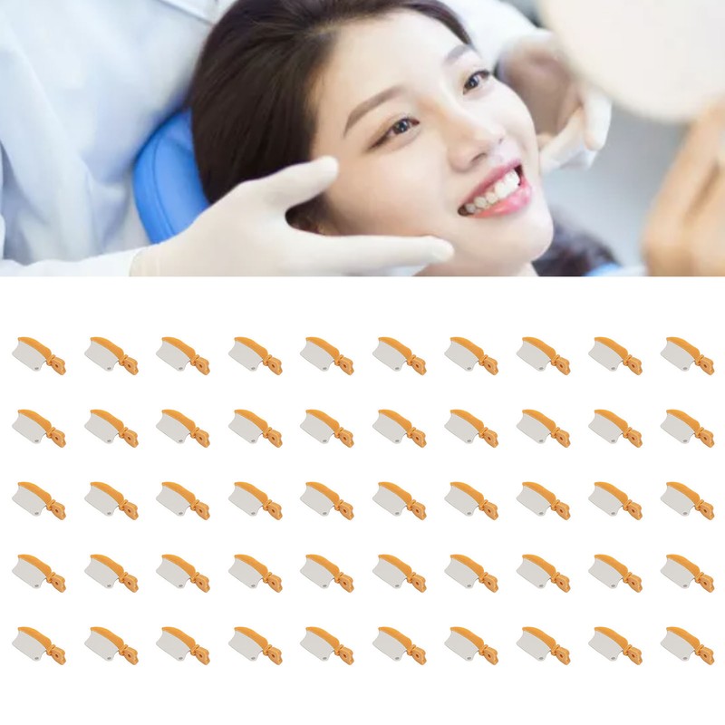 50pcs Teeth Interproximal Wedge Stainless Steel Heat Resistant Dental Matrix