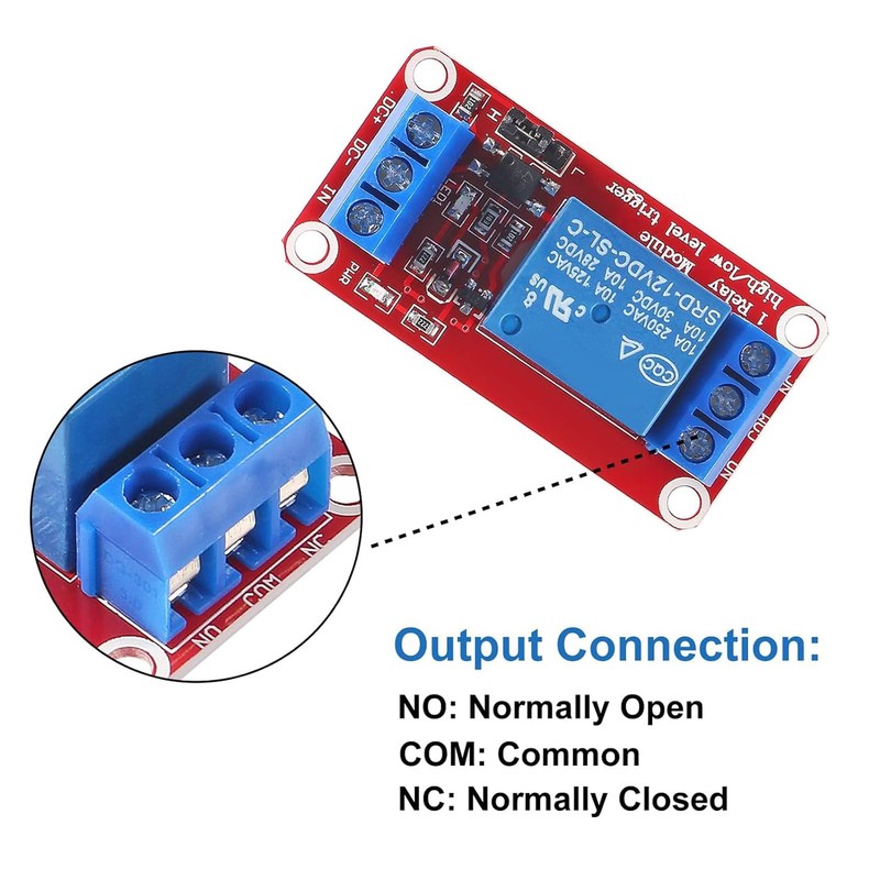 DUTTY 5V One Channel Relay Module Relay Switch with OPTO