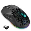 Wireless Mouse 2.4G Or BT5.1 Adjustable DPI Hollowed Out RGB