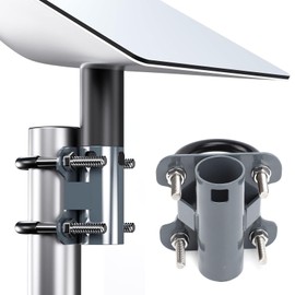 Starlink Adaptador de Tubo para Antena Parabólica GEN 2 V2, Kit de Adaptador de Poste de Antena de Acero Inoxidable, Soporte en U para Montaje en Techo para RV y Yate, Fácil