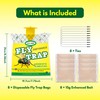 Fly Traps Outdoor for Patio, Hanging Fly Catcher with Bait,