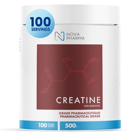 Nova Pharma Creatine - Promotes Muscle Development, Boosts Power, Energy, Strength, and Workout Performance, Creatine Powder Supplement for Athletes, Fitness Enthusiasts, and Gym Goers - 100 Portions