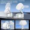 Universal Clamp&Magnetic Suction Cup Phone Holder,360°Foldable Phone Mount for Car/Dashboard/Desk