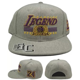 GC Los Angeles Legend New Kobe 24 Lakers Mamba Gray Purple Era Snapback Hat Cap