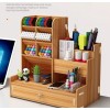 Homheal Organizador De Escritorio Madera Oficina Con Cajonera
