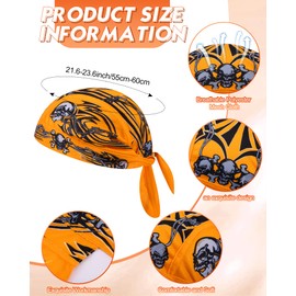 Foaincore 15 Pcs Do Rag Skull Cap Cooling Helmet Liner Sweat Wicking Head Wraps Bandana Beanie for Men Women(Cool Pattern)