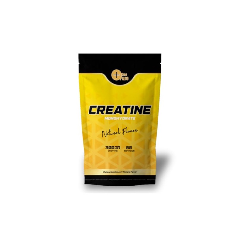 More Than Pure Creatina Monohidratada, 300g, 60 Servicios, Sabor Natural,