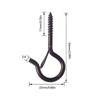 Zerniple Q Shaped Hanger Hooks Bronze Screw Hooks with Safety