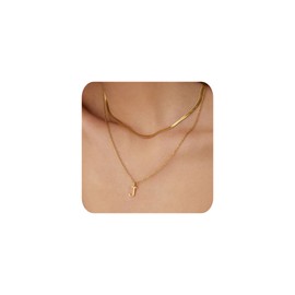 POWER WING Gold Plated Necklace J Necklace For Women Necklaces With Initials J Necklaces Gold Simple Necklace Womens Cuban Link Necklace