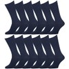 Easton Marlowe Blue Dress Socks (12-Pack) Navy Cotton Socks for