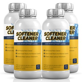 Liquid Water Softener Cleaner, Water Softener Cleaner Solution Universal Cleanser for Hardwater Systems, 4 Ounce Bottle, 4-Pack