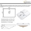 KARAMAG Bathroom Vessel Sink 20.6'' x 14.7'' Semi Recessed Bathroom