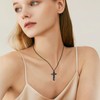 Dletay Cross Necklace for Ashes Stainless Steel Cremation Jewelry for