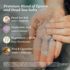 Relax Spa & Bath, Epsom & Dead Sea Salts, Aromatherapy Bath Salts for Hot Tub, Bath, or Spa, Infused with Magnesium, Spa Gifts for Women, 4 Pack, Relax Original Collection, 4 oz Each