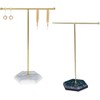 YIQFOCA 2 Pack Jewelry Stand Necklace Holder,T-Bar Plated Metal Tabletop