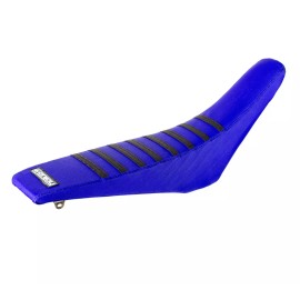 ENJOY MFG 1996-2001 Yamaha YZ 125 YZ 250 Gripper Seat Cover   ALL BLUE / BLACK RIBS   #75