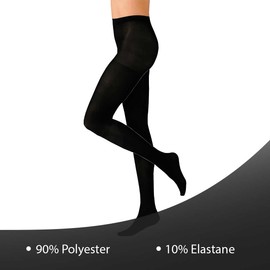 Heatwave Pack Of 3 Ladies Black Thermal Tights for Womens Heat Insulating Black 140 Denier Warm Soft Feel All Day Comfort Winter TOG, Large