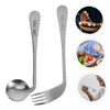 Gatuida 1Set Angled Utensils for Easy Self Feeding Ergonomic Tableware