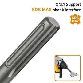 Firecore SDS Max Chisel 300mm x 75mm, SDS Chisel Bits, SDS Tile Chisel for SDS Max Hammer, Tile Remover Tool Wide Chisel, Bent chisels- FS2465