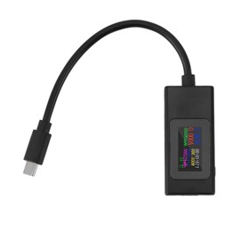USB C Tester Color Screen Multifunctional Bidirectional Testing USB Current Voltage Meter for Phone Computer Black