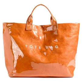 Kraft Paper Tote Bags with PVC Surface for Women Top-handle Bag Vintage Clear Purses Handbag Satchel