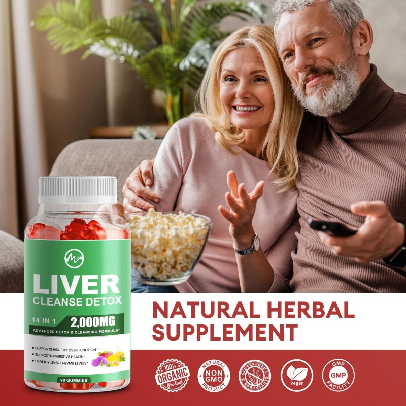 2Packs Liver Cleanse Detox & Repair Gummies, Sugar Free Liver