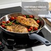 T-fal Essentials Stainless Steel Fry Pan w/Non Stick Coating 10.5