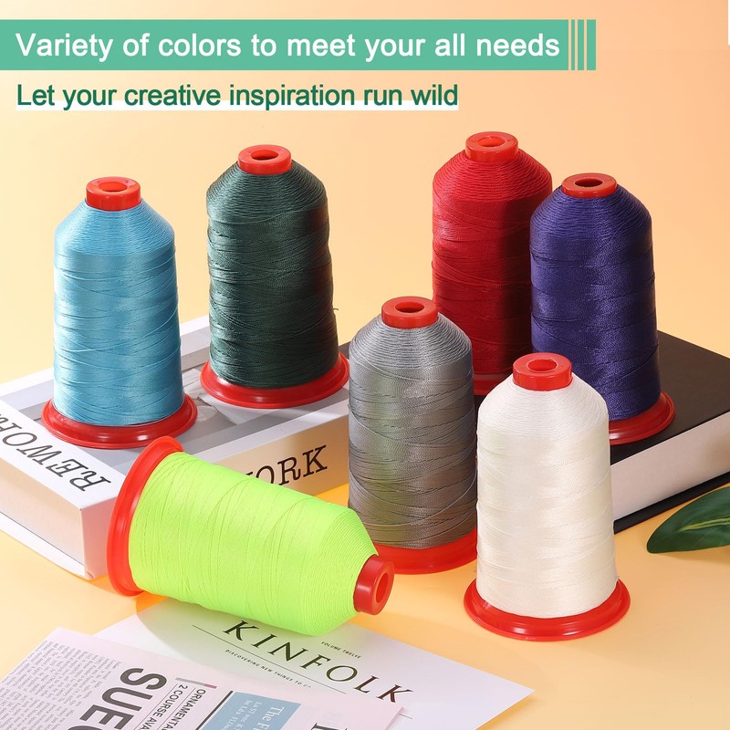 sourcing map 962 Yards Bonded Nylon Sewing Thread Size 630D/3