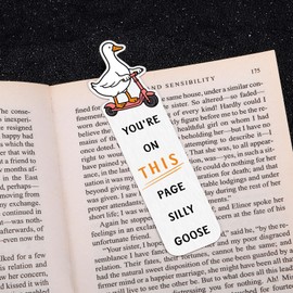 Funny Bookmarks Silly Goose Cute Bookmark Book Marks for Reading Women Men - Silly Goose Bookmark Reading Accessories for Book Lovers Stocking Stuffers for Teen Girls Boys Gag Gifts for Women Men