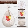 AIMALL Handmade Cotton Rope Wall Hanging Fruit Basket Storage Net