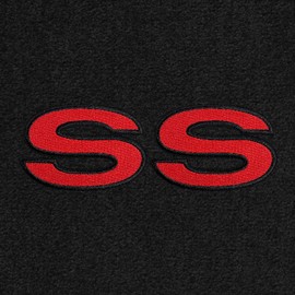 Lloyd Mats Custom-Fit Carpeted Floor Mats Premium Luxury Car Floor Liners for Chevy Camaro 1967-1969 Black - SS Logo (2PC - Red, Black)