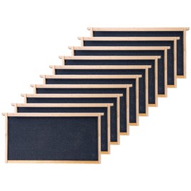 Honey Lake Bee Hive Frames and Wax Foundations, 10 Pack Deep Wood Frames with Comb Foundations for Beehives, Unassembled Deep Frames & Beeswax Coated Food Grade Foundation Sheets Kit (Black)