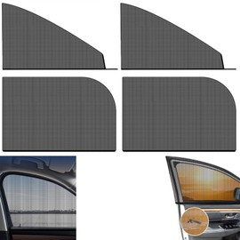 Sonnenschutz Auto Kinder, Auto Sonnenschutz Baby mit UV Schutz, Universal Elastizitä Sonnenblende Autos Netz, Insektenschutz Autofenster für die meisten der Autos,SUV (schwarz 1)