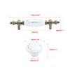 Semetall 6pcs Antique Bronze Ceramic Dresser Handles,Vintage Drawer Pull and