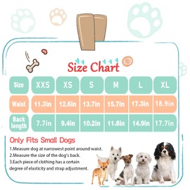 Dog Diaper Sanitary Pantie with Suspender Reusable Doggies Period Pants Washable Girl Pet Underwear Diapers Jumpsuits Onesie for Puppy Small Female Dogs in Heat (Blue, XL)