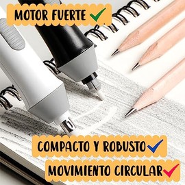 Goma de Borrar Eléctrica Artista, 2PCS Automático Borrador Eléctrico Portátil Borrador Lápices Borrador con 44 piezas de Recambio Borrador para Dibujo Arquitectura Artes y Oficina Aprender